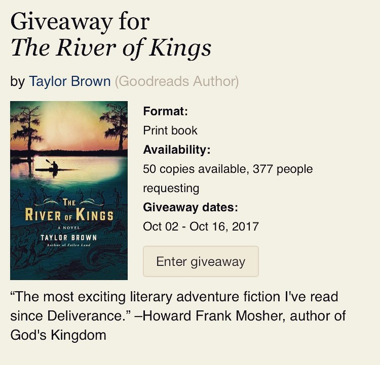 The River of Kings Giveaway